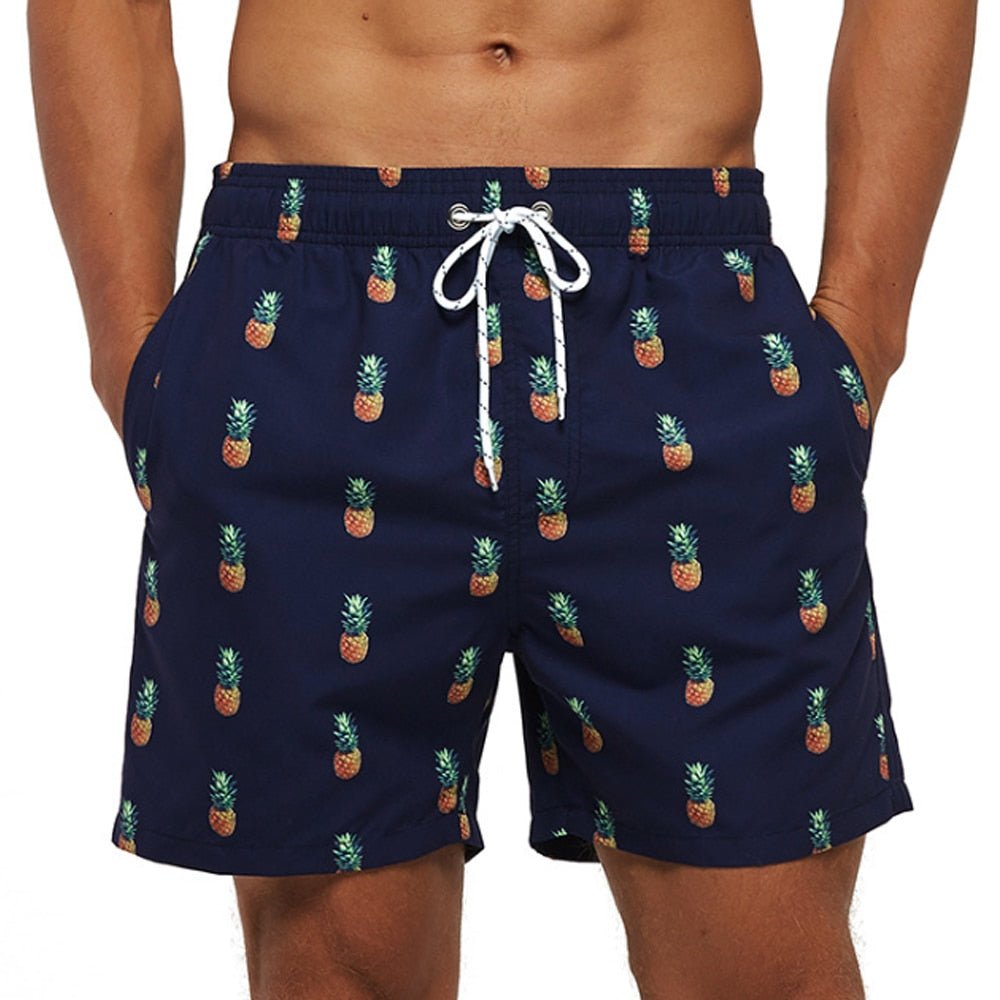 Luuk - Sneldrogende zomerse zwembroek met bananenprint voor heren View 12