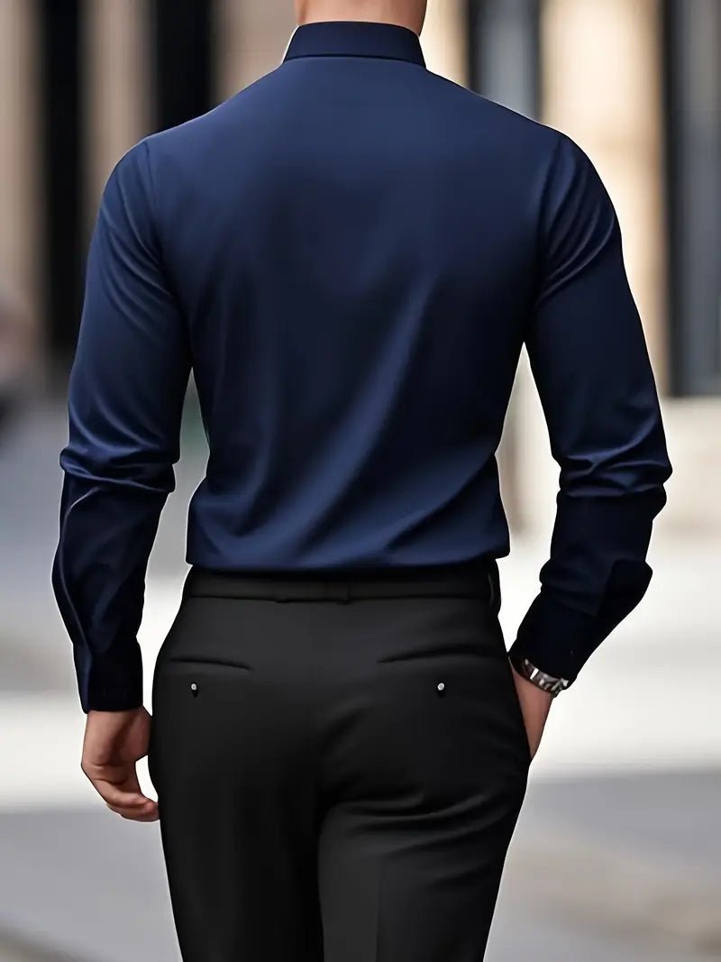 Maarten - Ademend slim fit overhemd met lange mouwen voor heren View 12