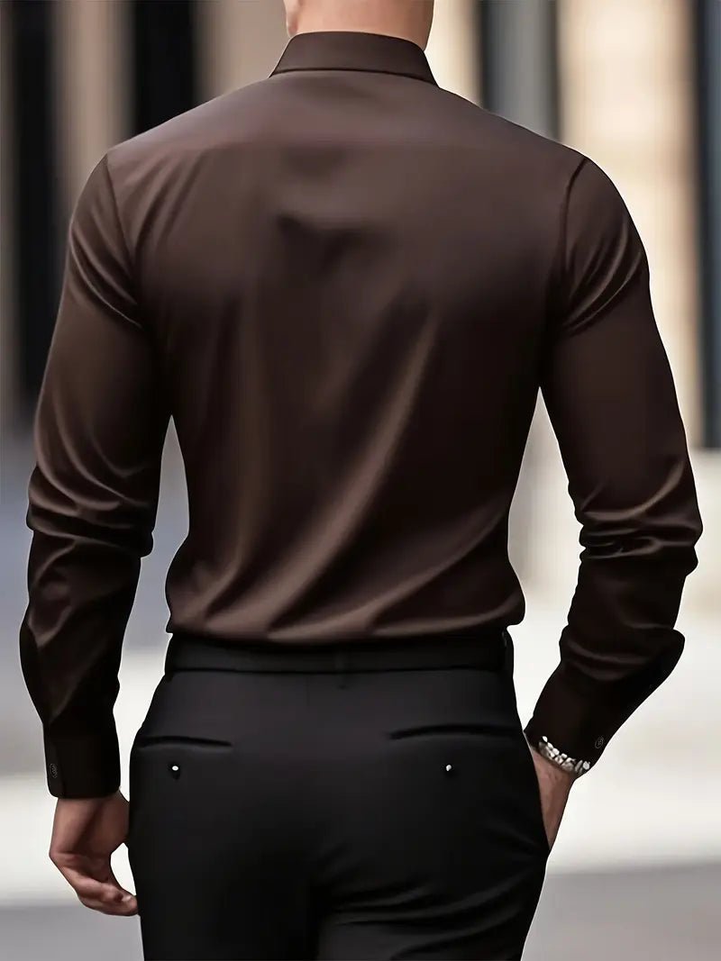 Maarten - Ademend slim fit overhemd met lange mouwen voor heren View 14