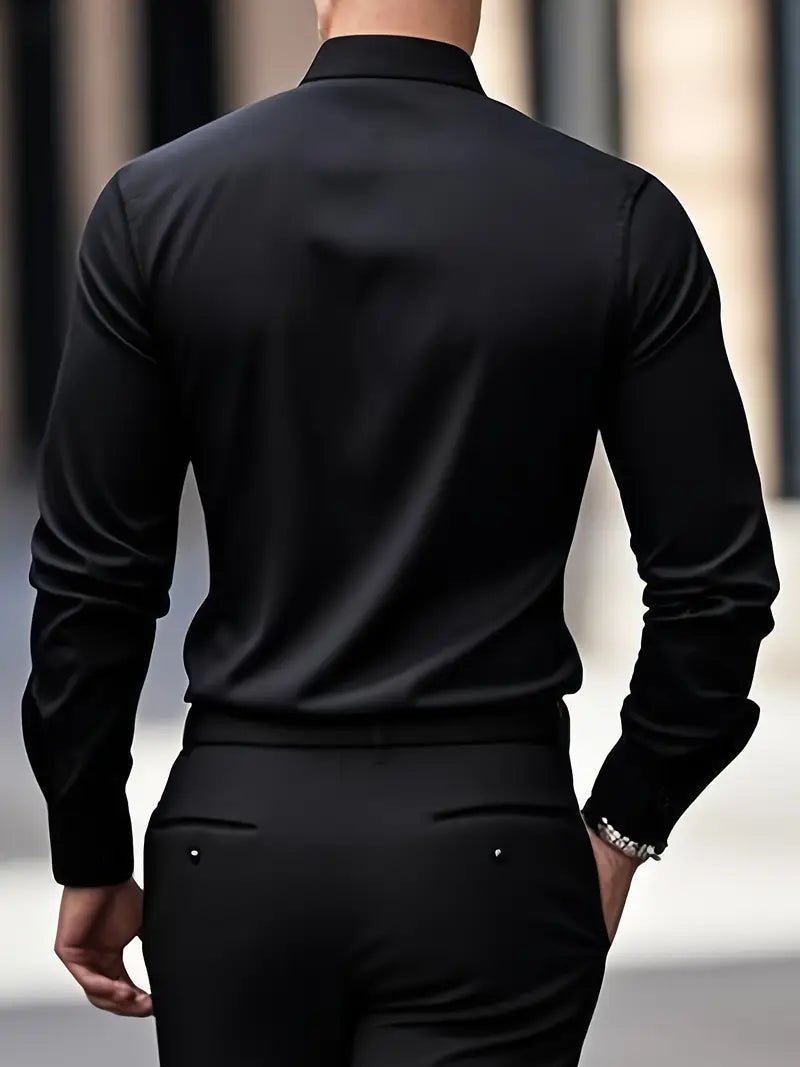 Maarten - Ademend slim fit overhemd met lange mouwen voor heren View 15