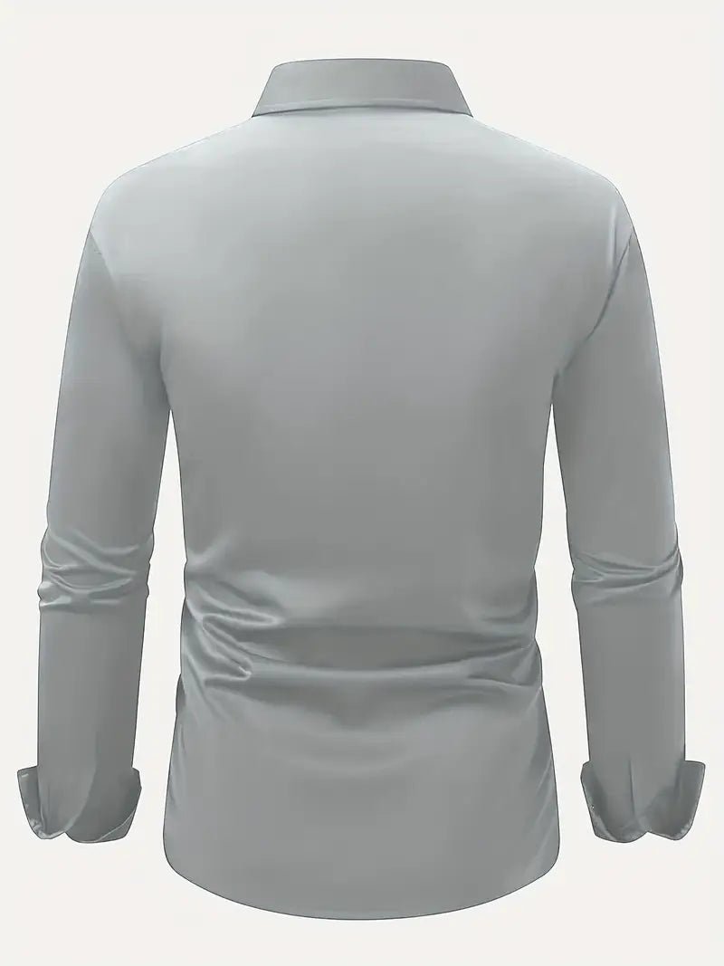 Maarten - Ademend slim fit overhemd met lange mouwen voor heren View 16