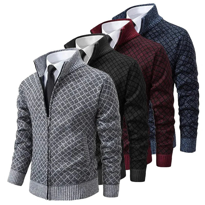 Mees - Klassiek gebreid herenvest met rits Lifestyle