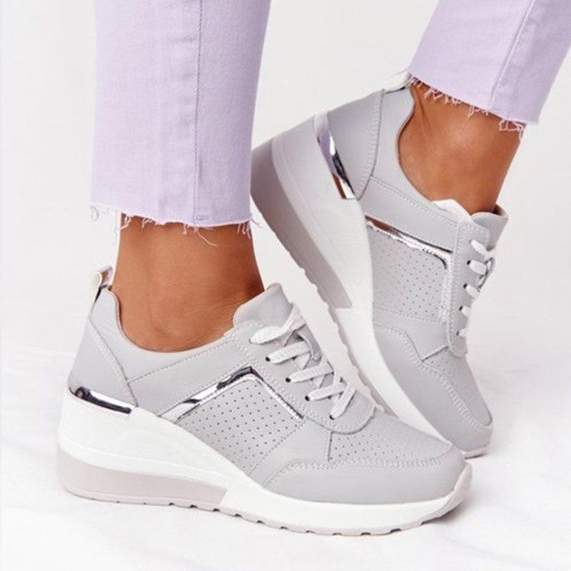 Air Sneakers dames met sleehak en luchtzool