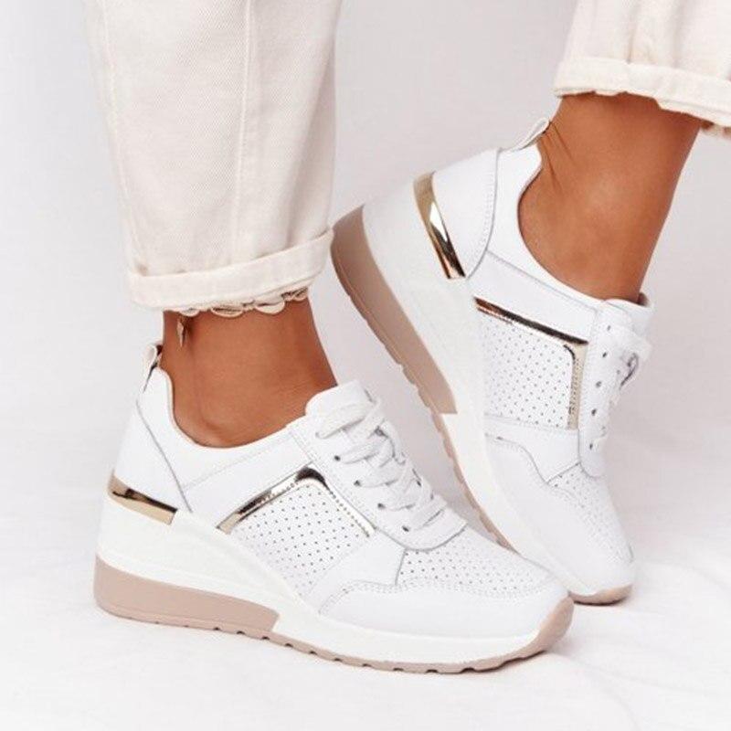 Air Sneakers dames met sleehak en luchtzool
