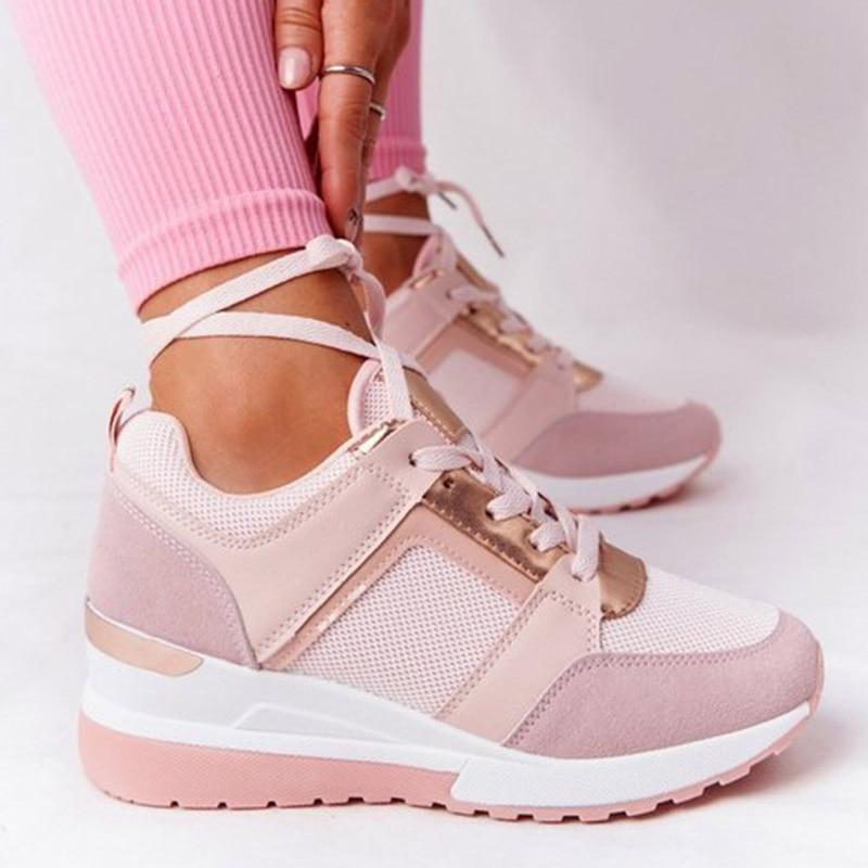 Air Sneakers dames met sleehak en luchtzool