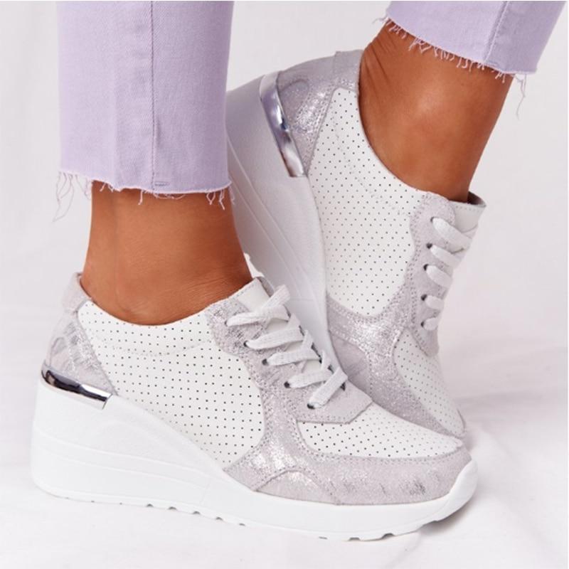 Air Sneakers dames met sleehak en luchtzool