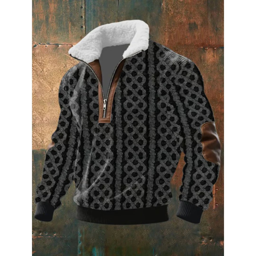 Niels - Comfortabele half-zip trui met sherpa kraag voor heren Lifestyle
