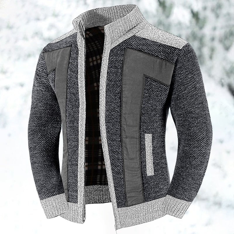 Niels - Warm wollen vest met rits voor heren Side