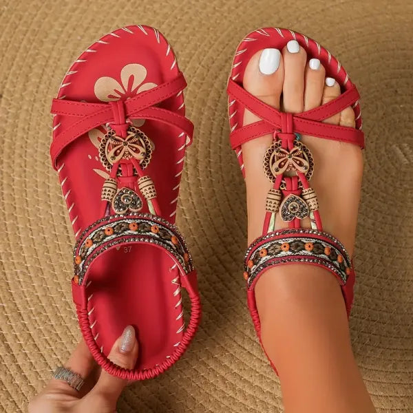 Sandalen Dames met Sierbandjes
