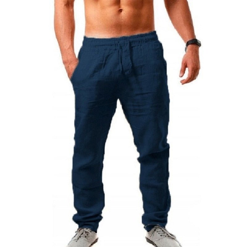 Rens - Luchtige linnen pantalon met elastische taille voor heren Hero
