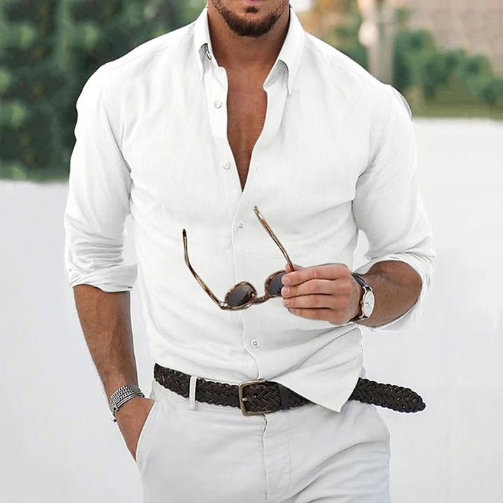 Stef - Casual slim fit herenoverhemd met lange mouwen Hero