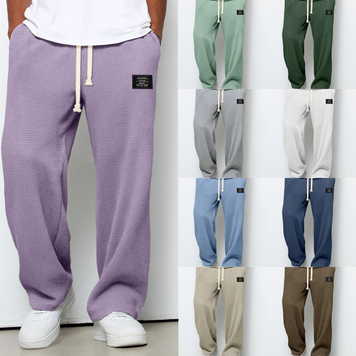 Stef - Comfortabele relaxed herenbroek met elastische taille View 12