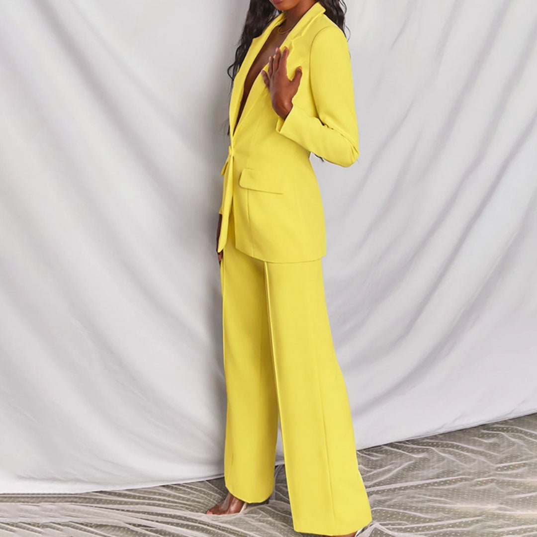 Vera - Chique blazer en broek set voor dames Detail