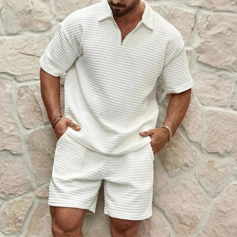 Heren zomerset met korte mouwen