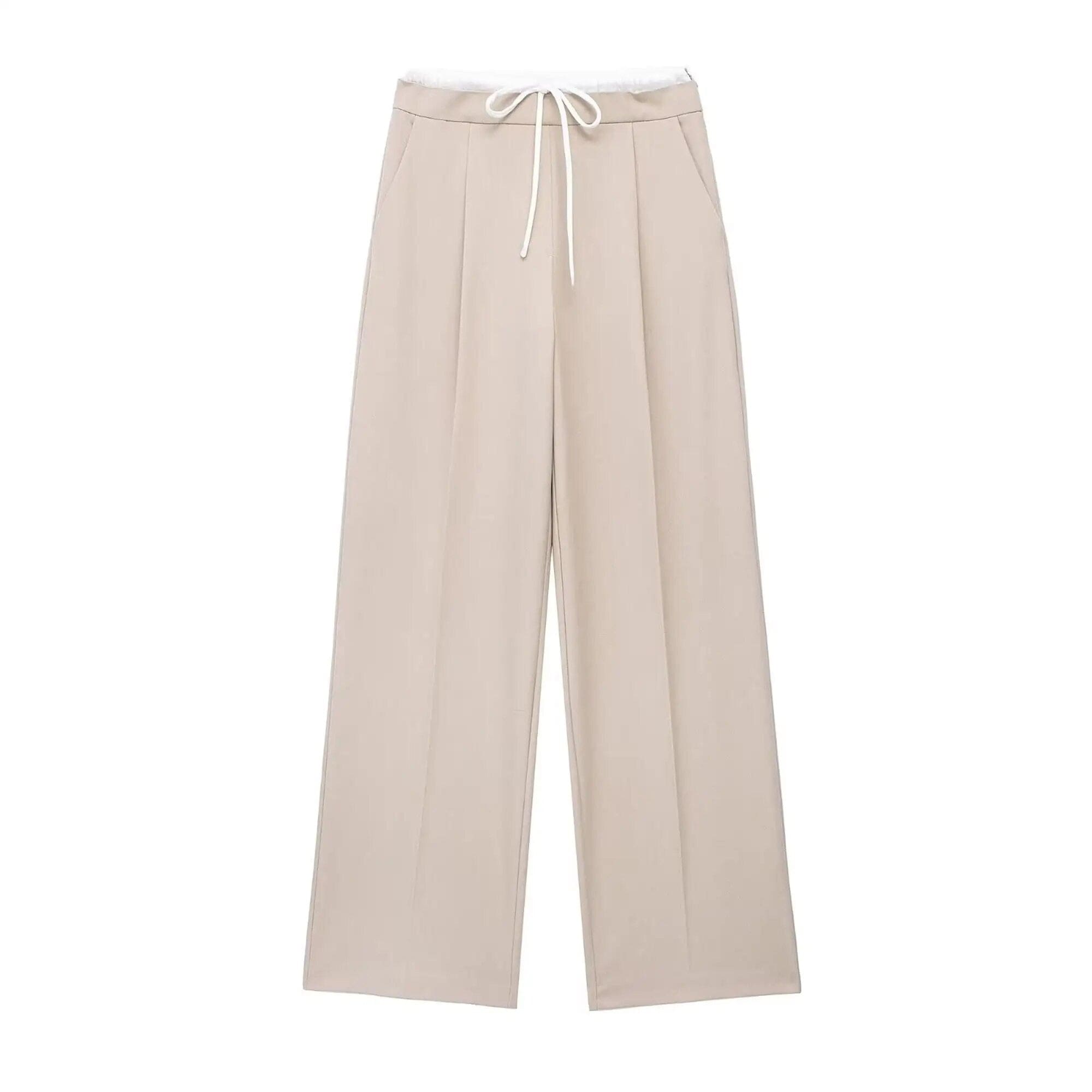 Broek met Trekkoord Wijde Pijpen