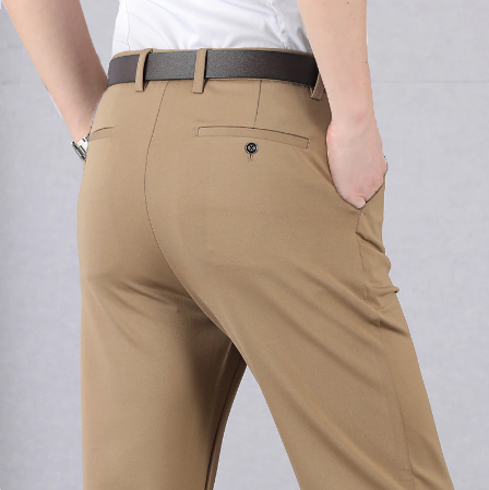 Stretch Pantalon heren rechte pijpen