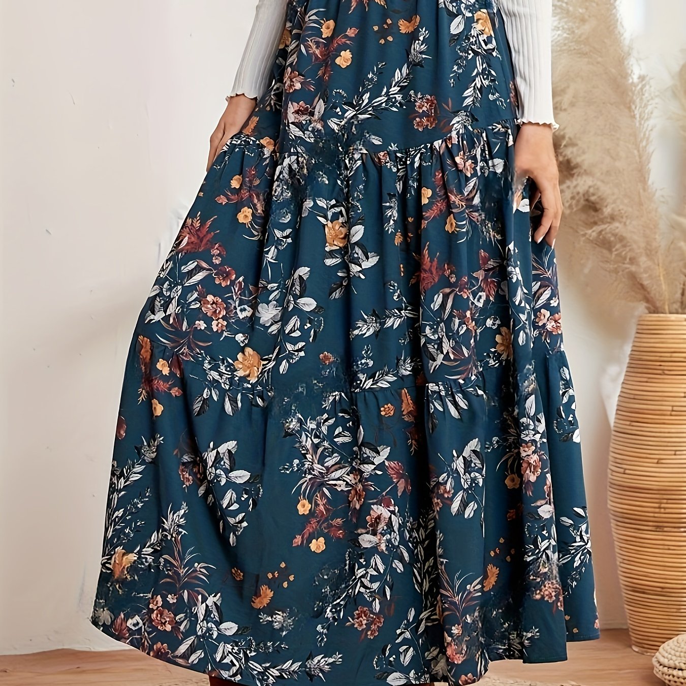 Luna | Elegante maxi-rok met bloemenprint