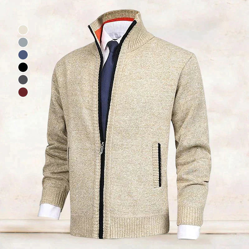 Vest heren met ritssluiting en kraag