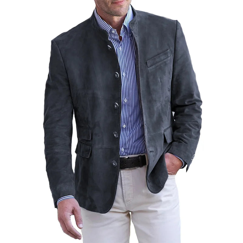 Blazer heren met opstaande kraag