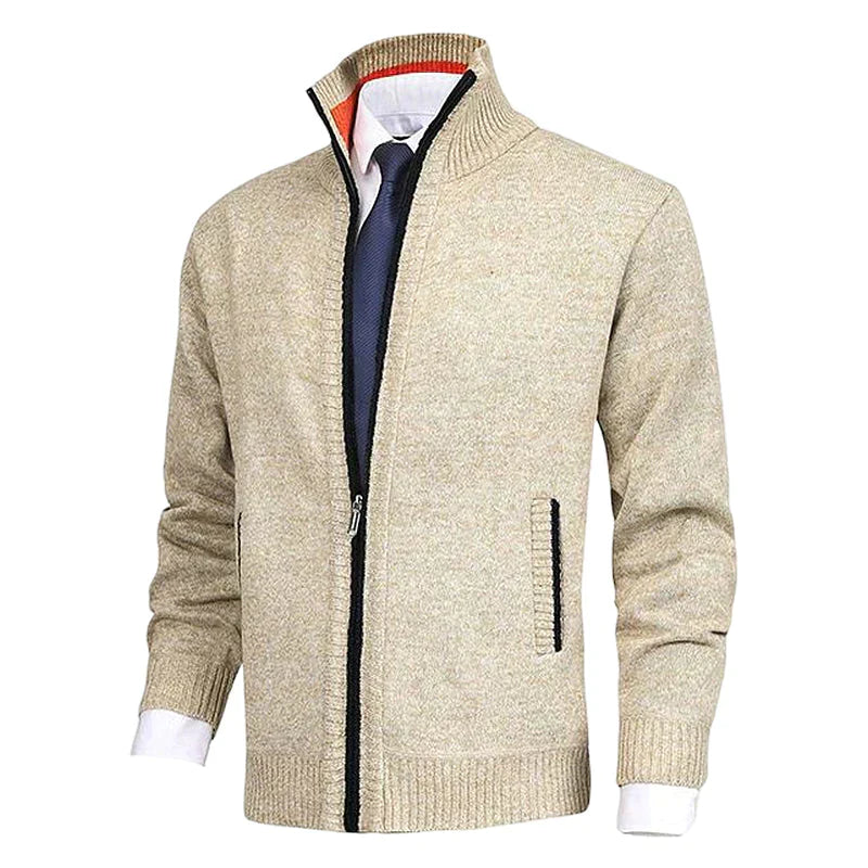 Vest heren met ritssluiting en kraag