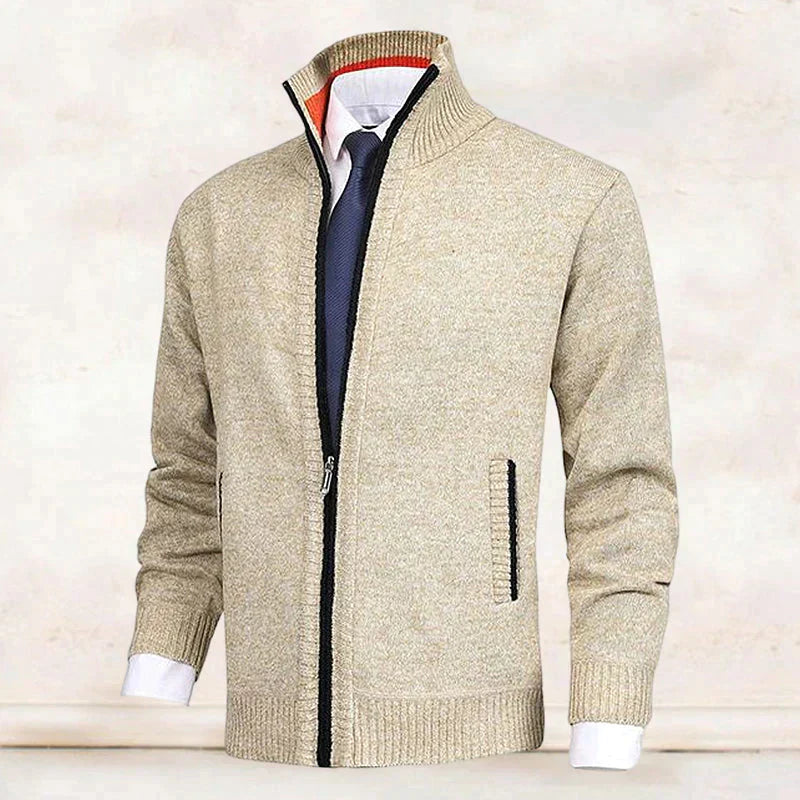 Vest heren met ritssluiting en kraag