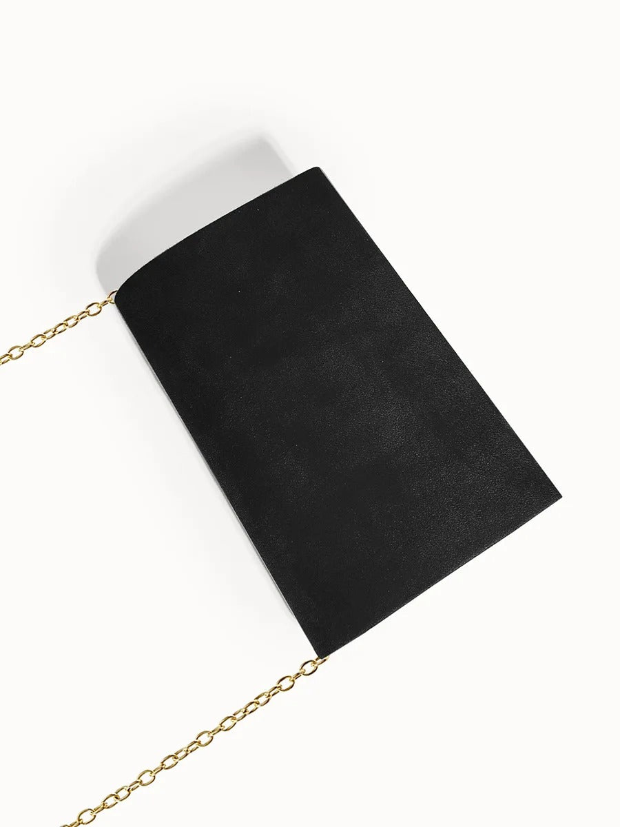 Clutch handtas envelop met schouderketting
