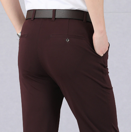 Stretch Pantalon heren rechte pijpen