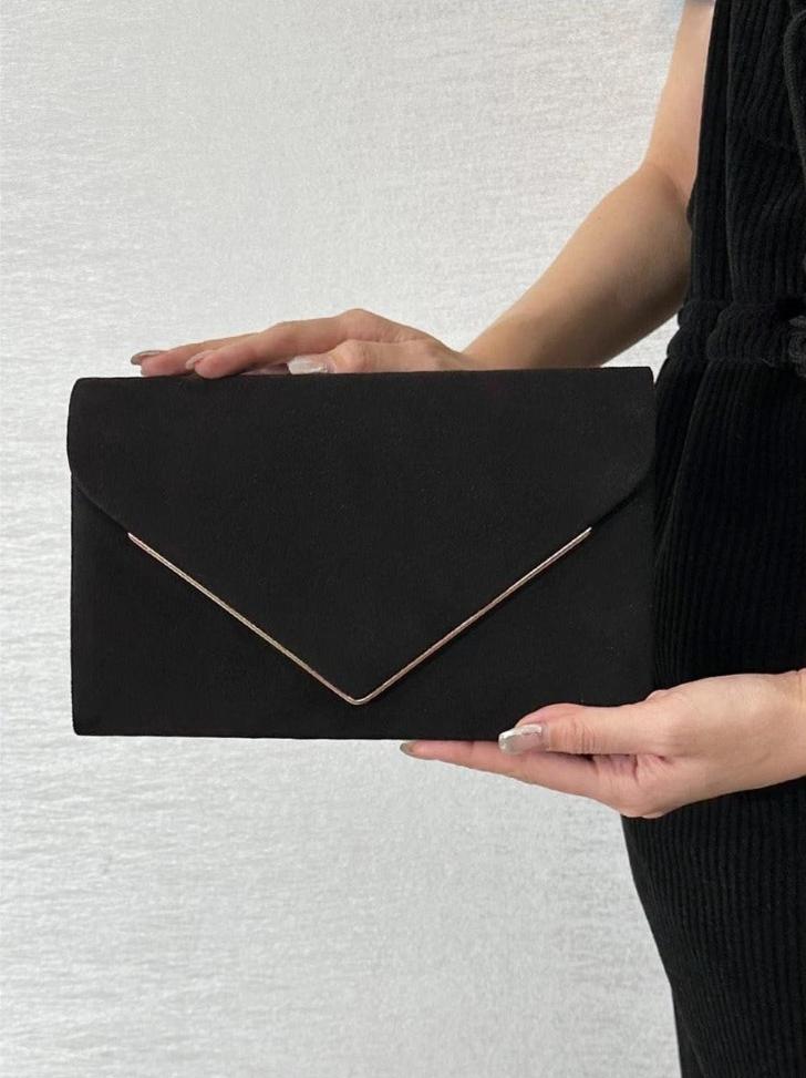 Clutch handtas envelop met schouderketting