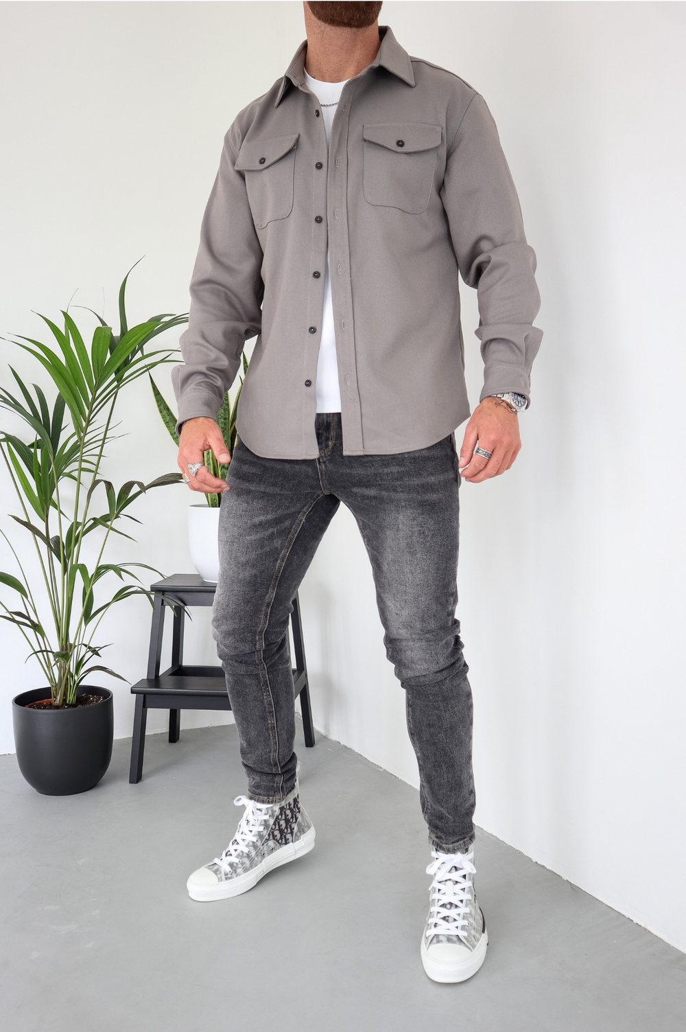 Heren overshirt met borstzakken