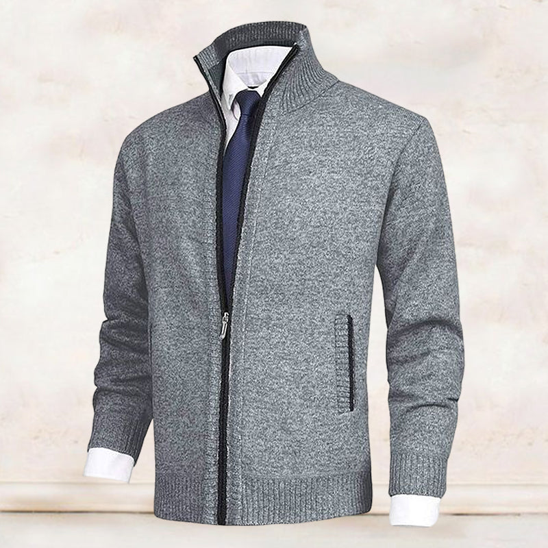 Vest heren met ritssluiting en kraag