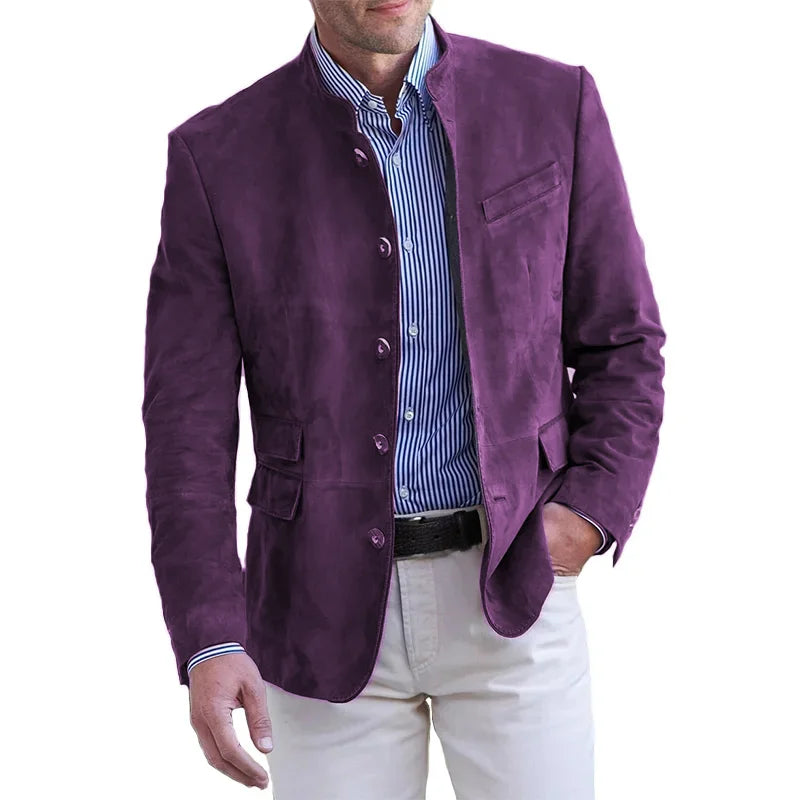 Blazer heren met opstaande kraag