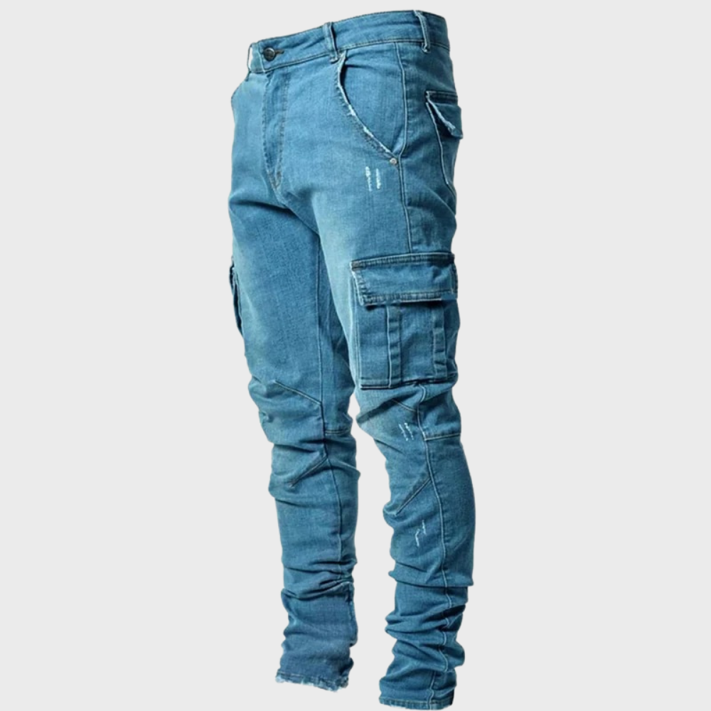 Heren Slim Fit Cargo Jeans