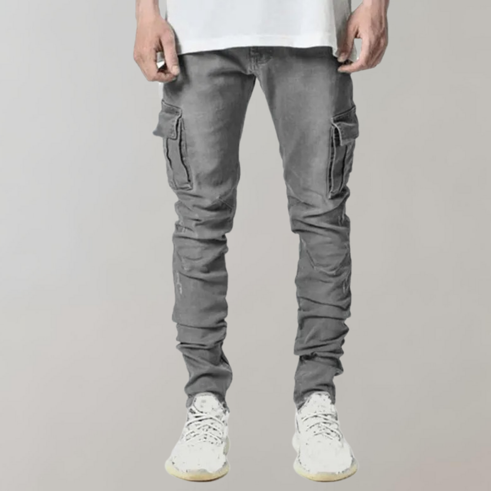 Heren Slim Fit Cargo Jeans