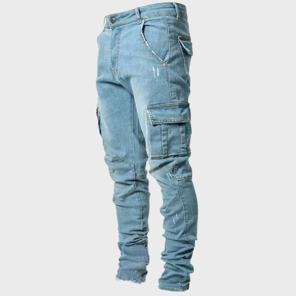 Heren Slim Fit Cargo Jeans
