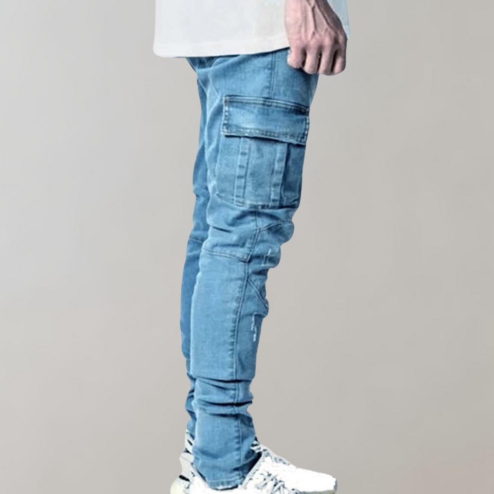 Heren Slim Fit Cargo Jeans