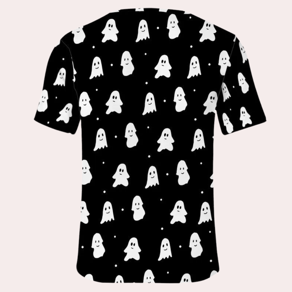 Radek - Trendy Herenshirt met Halloween Spookmotief