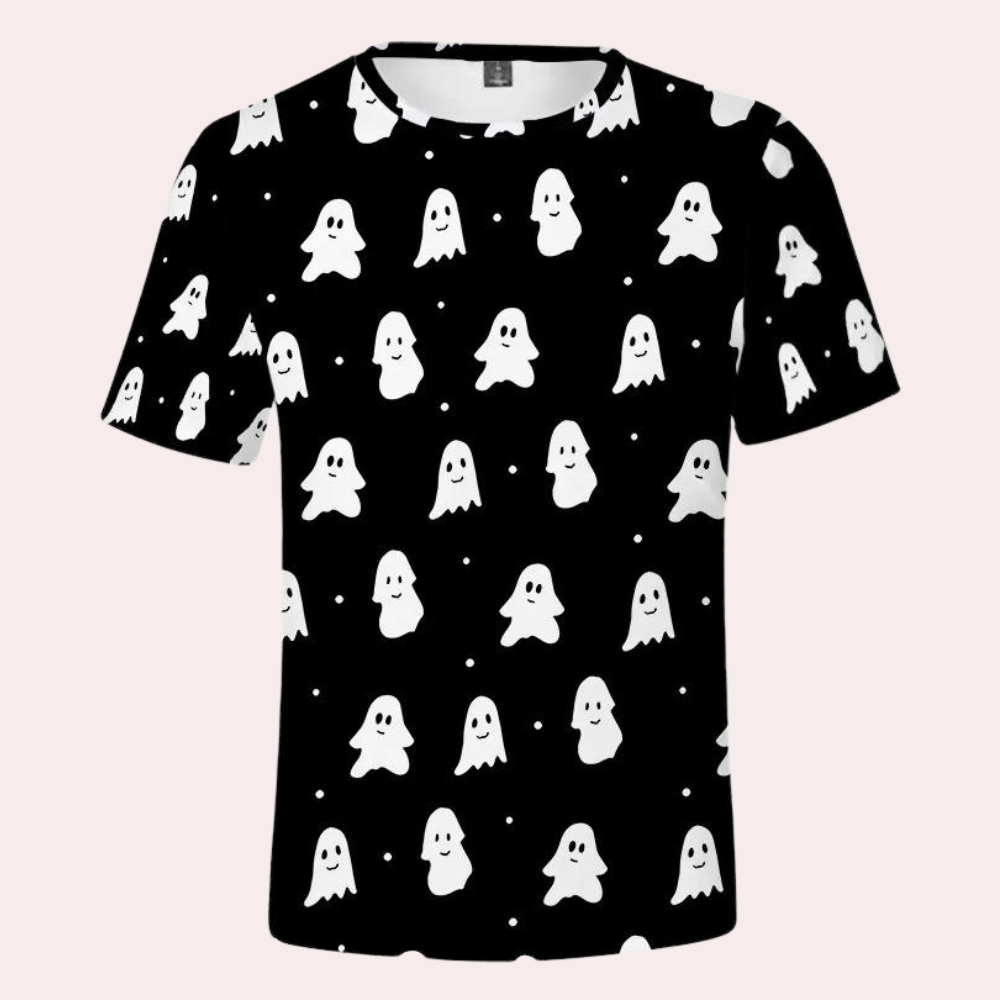 Radek - Trendy Herenshirt met Halloween Spookmotief