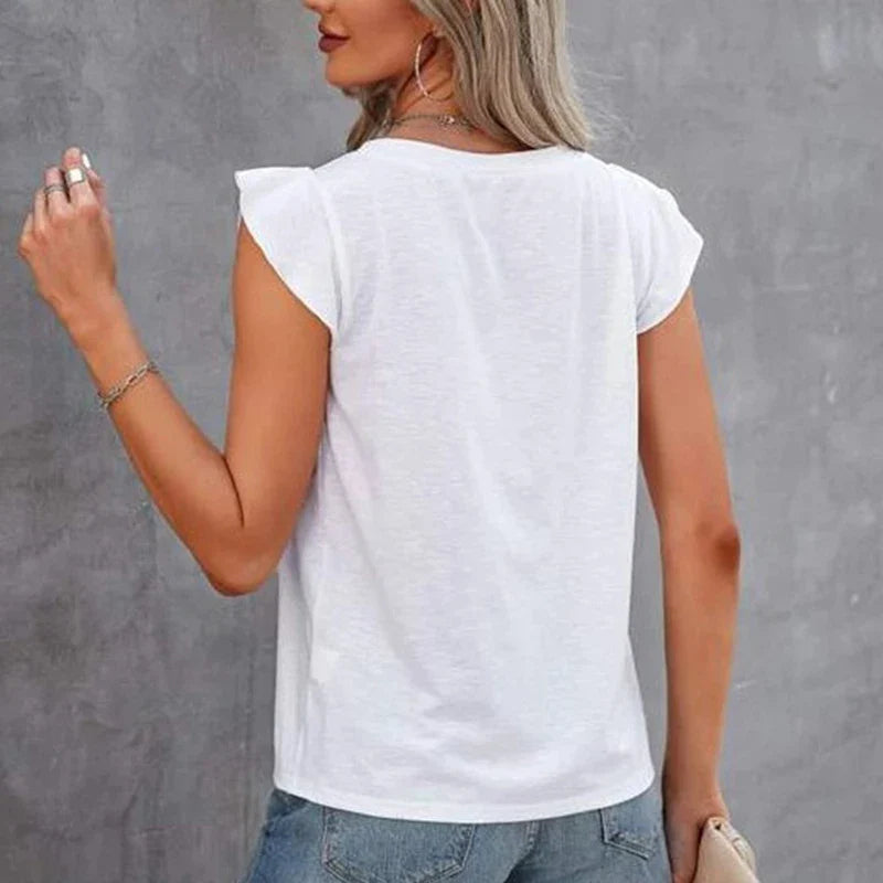 GRECERELLE Zomertops voor dames, casual, gekleed, zachte tuniek met korte mouwen, geplooide voorkant, lente, ronde hals, T-shirts, losse blouse voor dames, 01 Zwart, M GRECERELLE Zomertops voor dames, casual, gekleed, zachte tuniek met korte mouwen, geplooide voorkant, lente, ronde hals, T-shirts, losse blouse voor dames, 01 Zwart, M