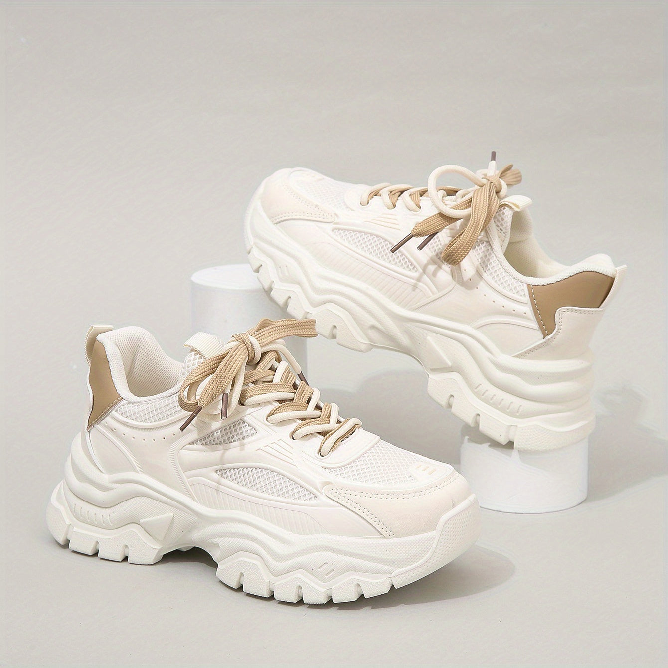 Platform Sneakers Dames Met Chunky Zool