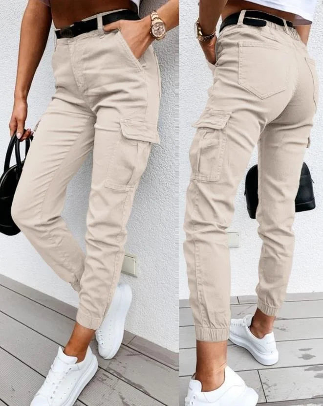 Cargo broek dames hoge taille