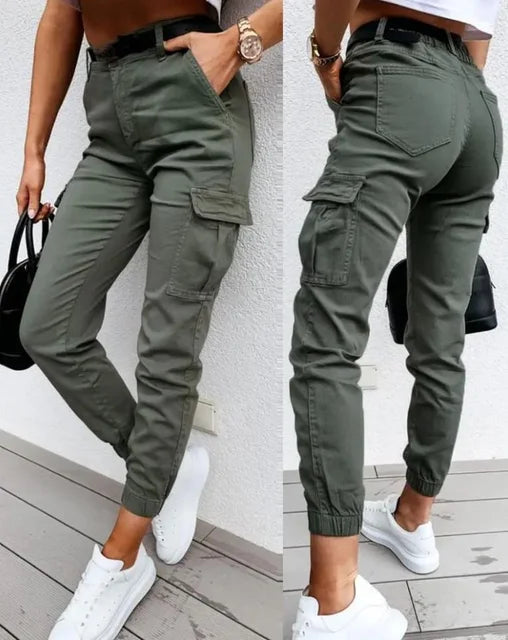 Cargo broek dames hoge taille