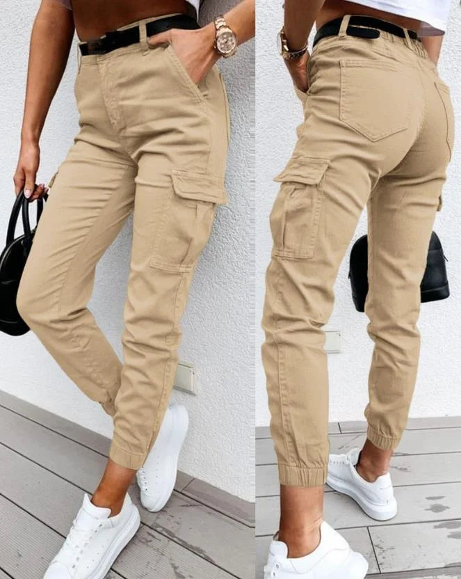 Cargo broek dames hoge taille