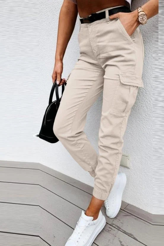 Cargo broek dames hoge taille