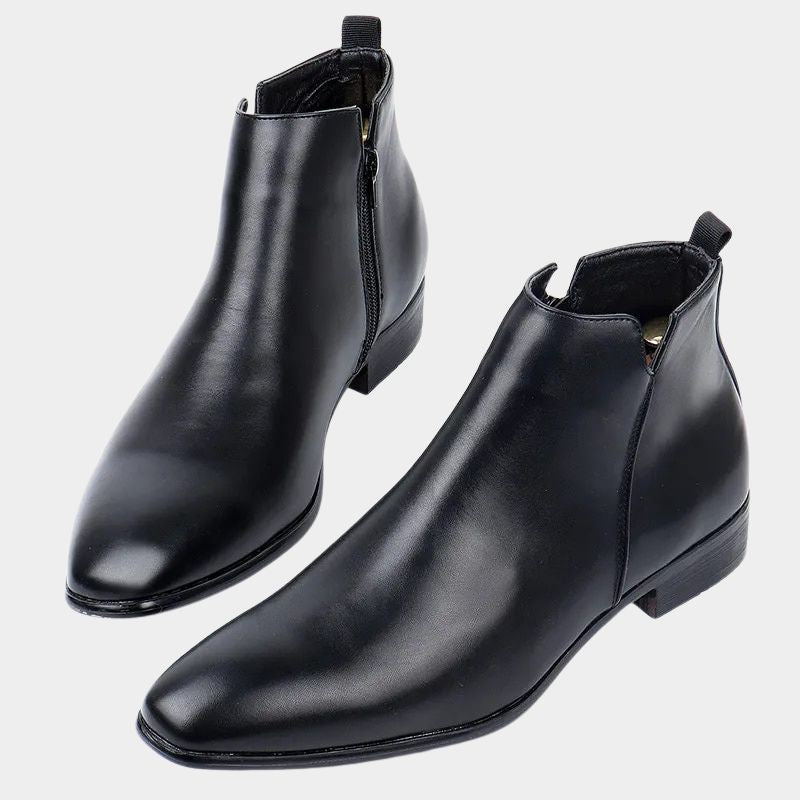 Heren Chelsea Boots Enkellaarzen met Rits en Lage Hak