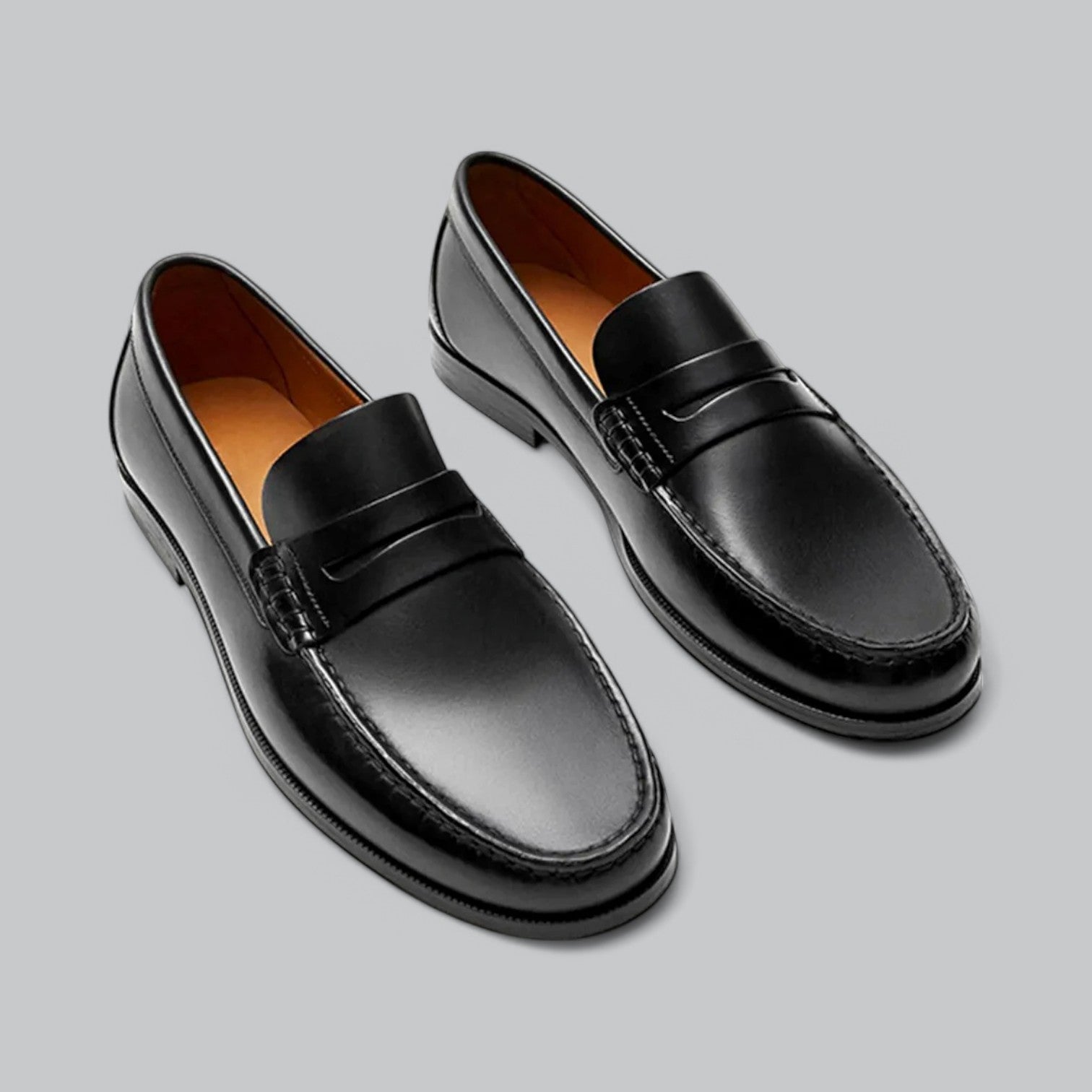 Penny loafers instap lage hak