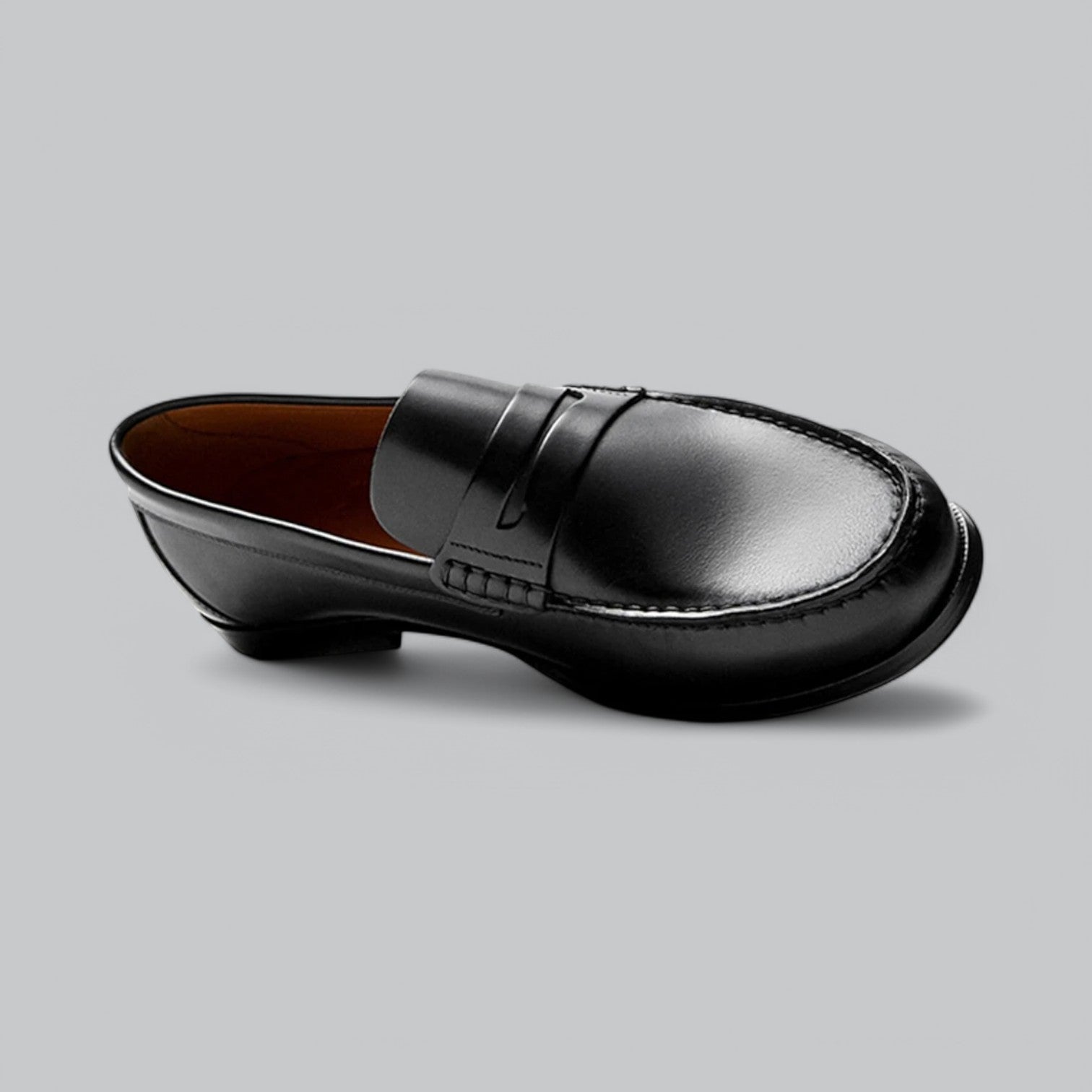 Penny loafers instap lage hak