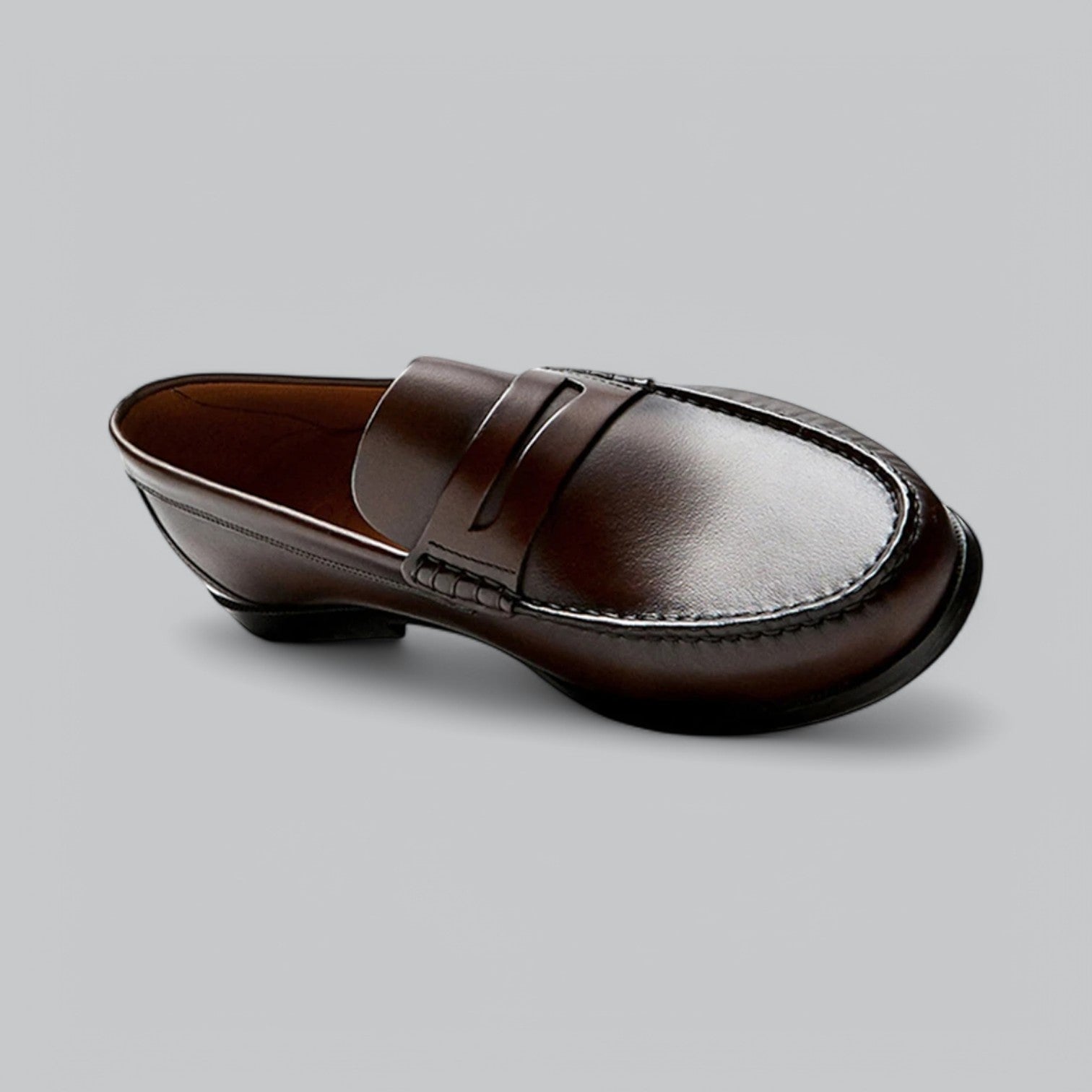 Penny loafers instap lage hak