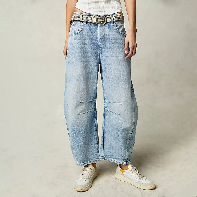Dames Baggy Jeans met ballonpijpen