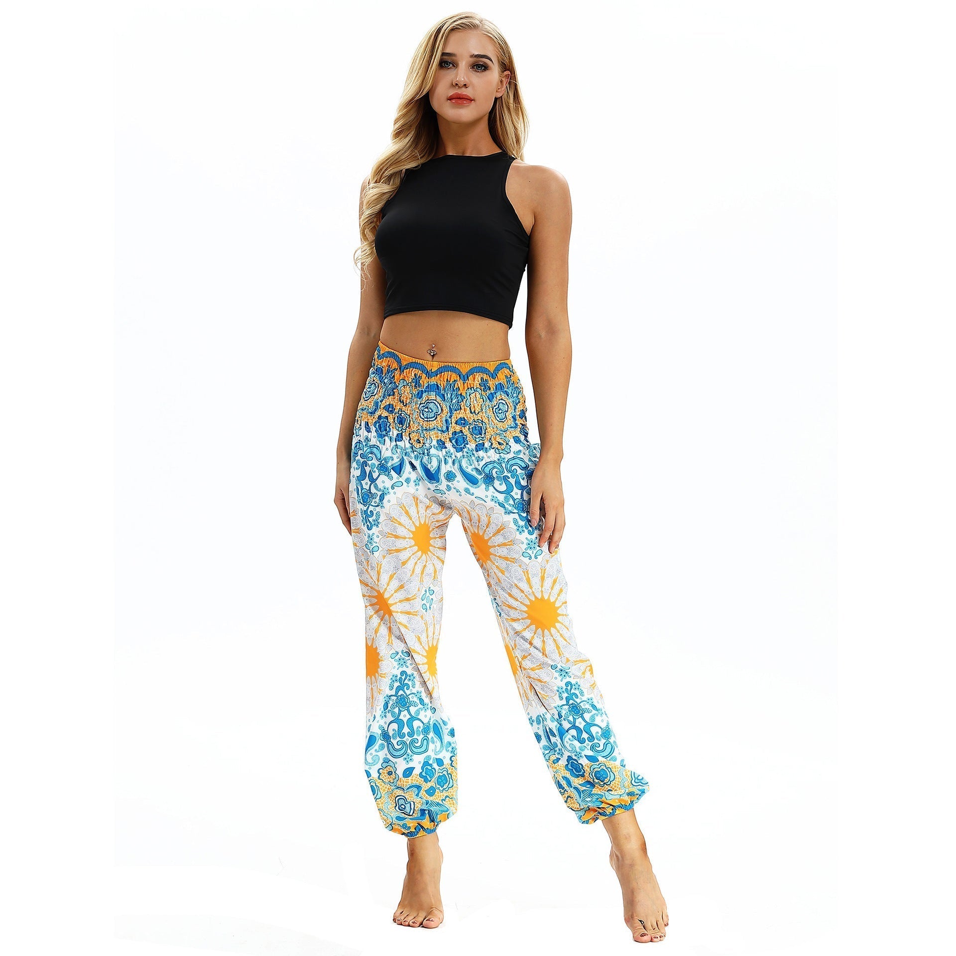 Darlene - Casual broek met bohemienmotieven