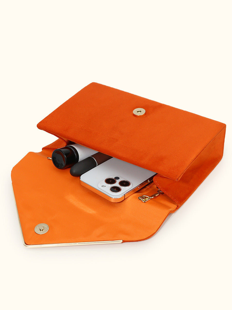 Clutch handtas envelop met schouderketting